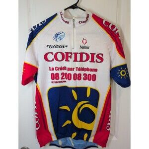 Vintage 2005 Cofidis Le Credit par Telephone cycling team shirt Nalini Size  5